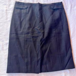 J Crew Wool Skirt Black 8